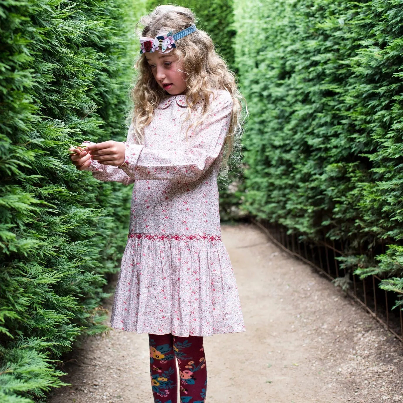 Billy Loves Audrey - Tights - Garden - Plum