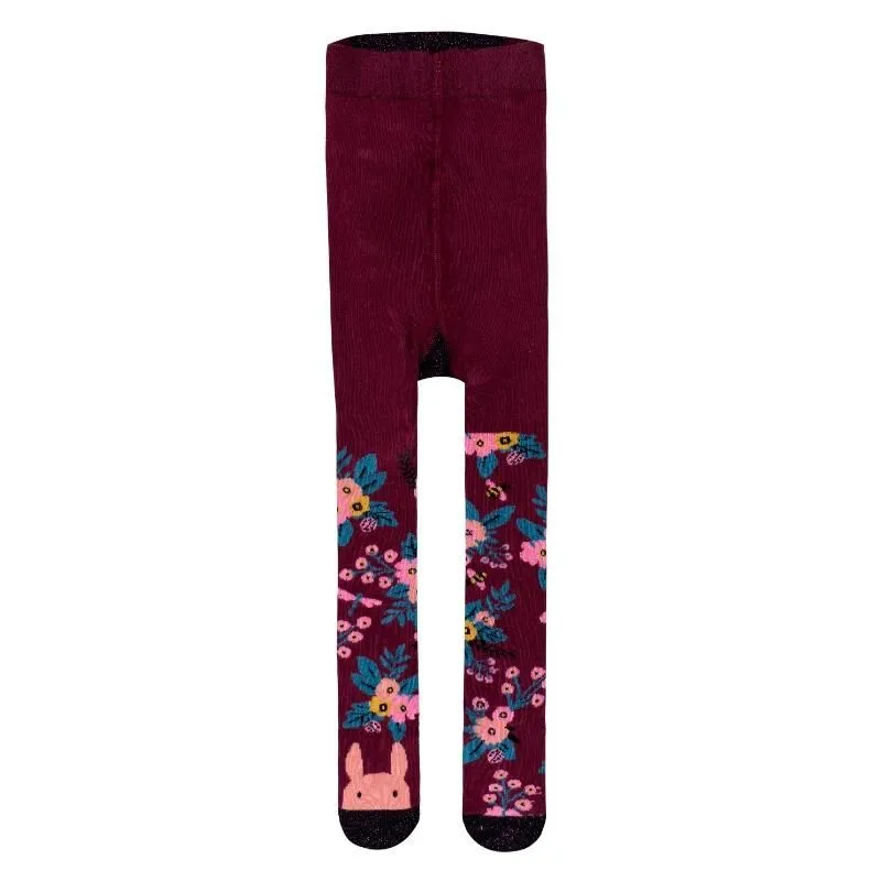 Billy Loves Audrey - Tights - Garden - Plum