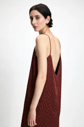 Bisk Slip Dress, Rust