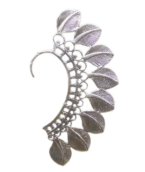Boho Feather Ear Cuff - Adjustable, Hypoallergenic Jewelry for Sensitive Skin