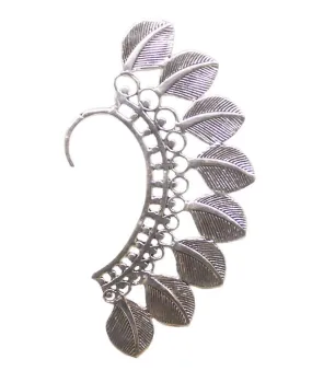 Boho Feather Ear Cuff - Adjustable, Hypoallergenic Jewelry for Sensitive Skin