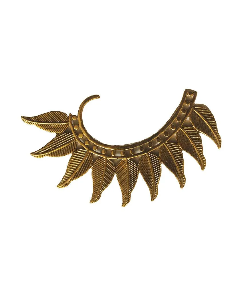 Boho Leaf Earcuff - Stunning Festival Accessory in Gold and Silver