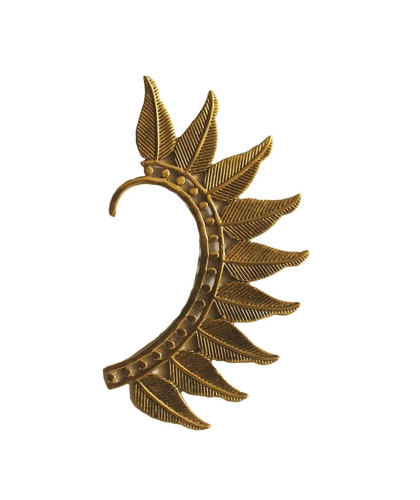 Boho Leaf Earcuff - Stunning Festival Accessory in Gold and Silver