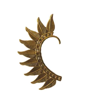 Boho Leaf Earcuff - Stunning Festival Accessory in Gold and Silver
