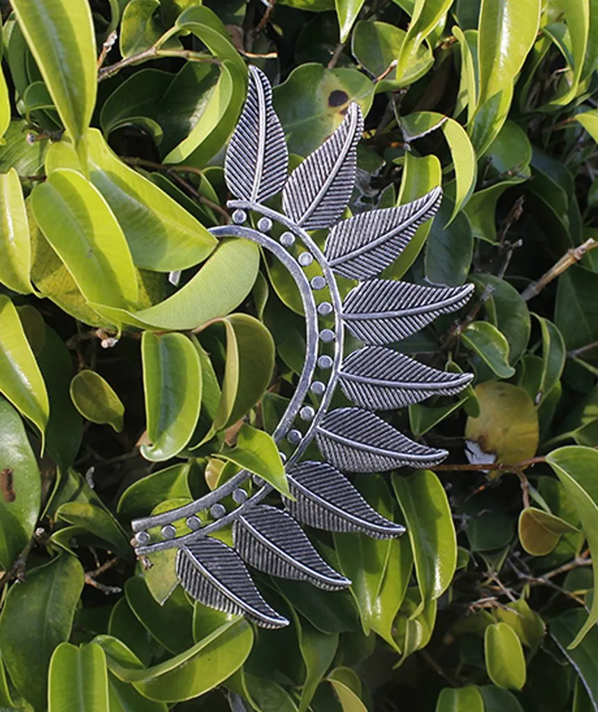 Boho Leaf Earcuff - Stunning Festival Accessory in Gold and Silver