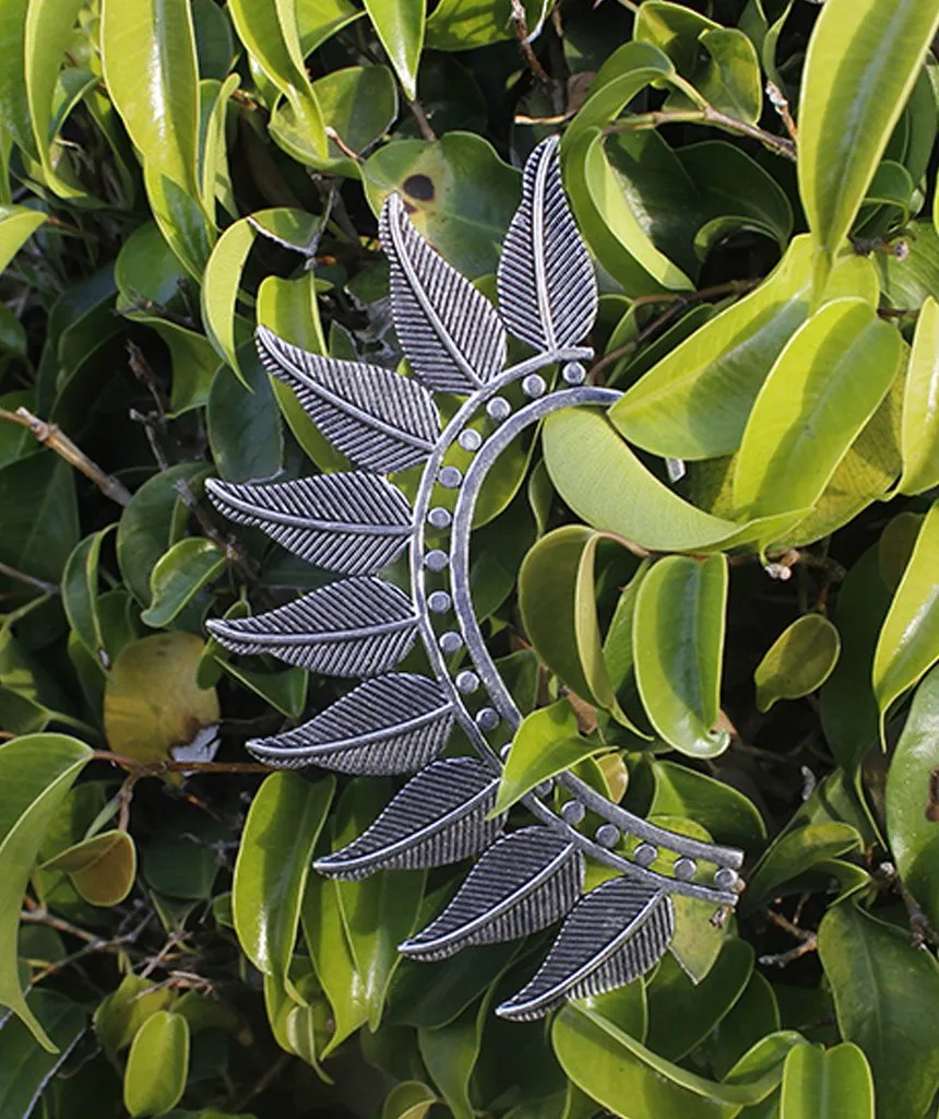 Boho Leaf Earcuff - Stunning Festival Accessory in Gold and Silver