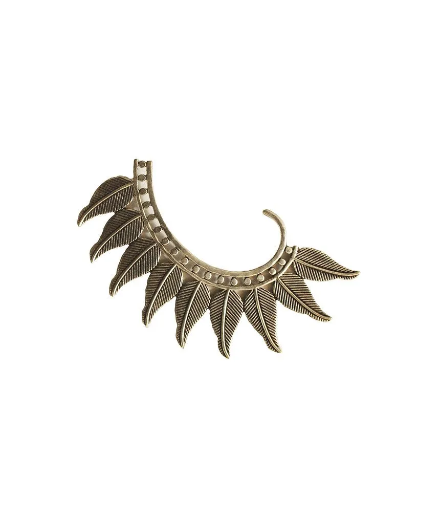 Boho Leaf Earcuff - Stunning Festival Accessory in Gold and Silver