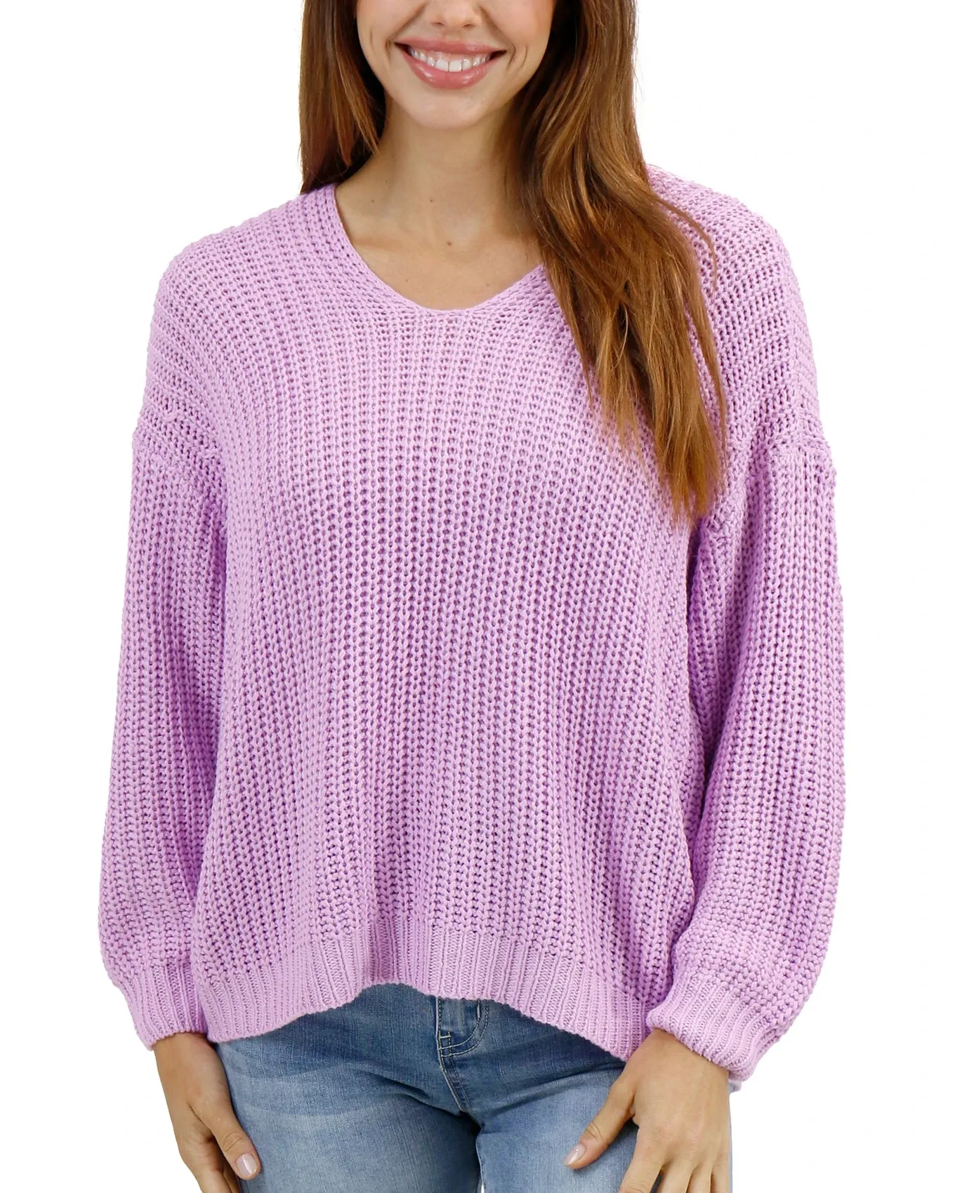 Boyfriend Slouchy Orchid Knit Sweater