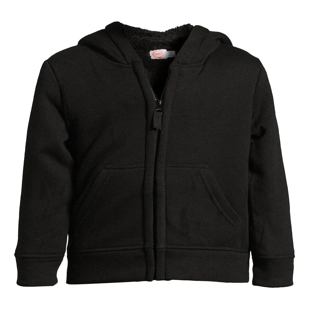 Boys’ Faux Shearling Hoodie Jacket, Size 10-12