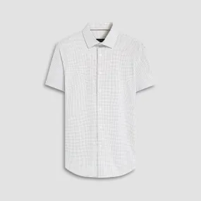 Bugatchi - Miles Pin Dot OoohCotton Short Sleeve Shirt - White