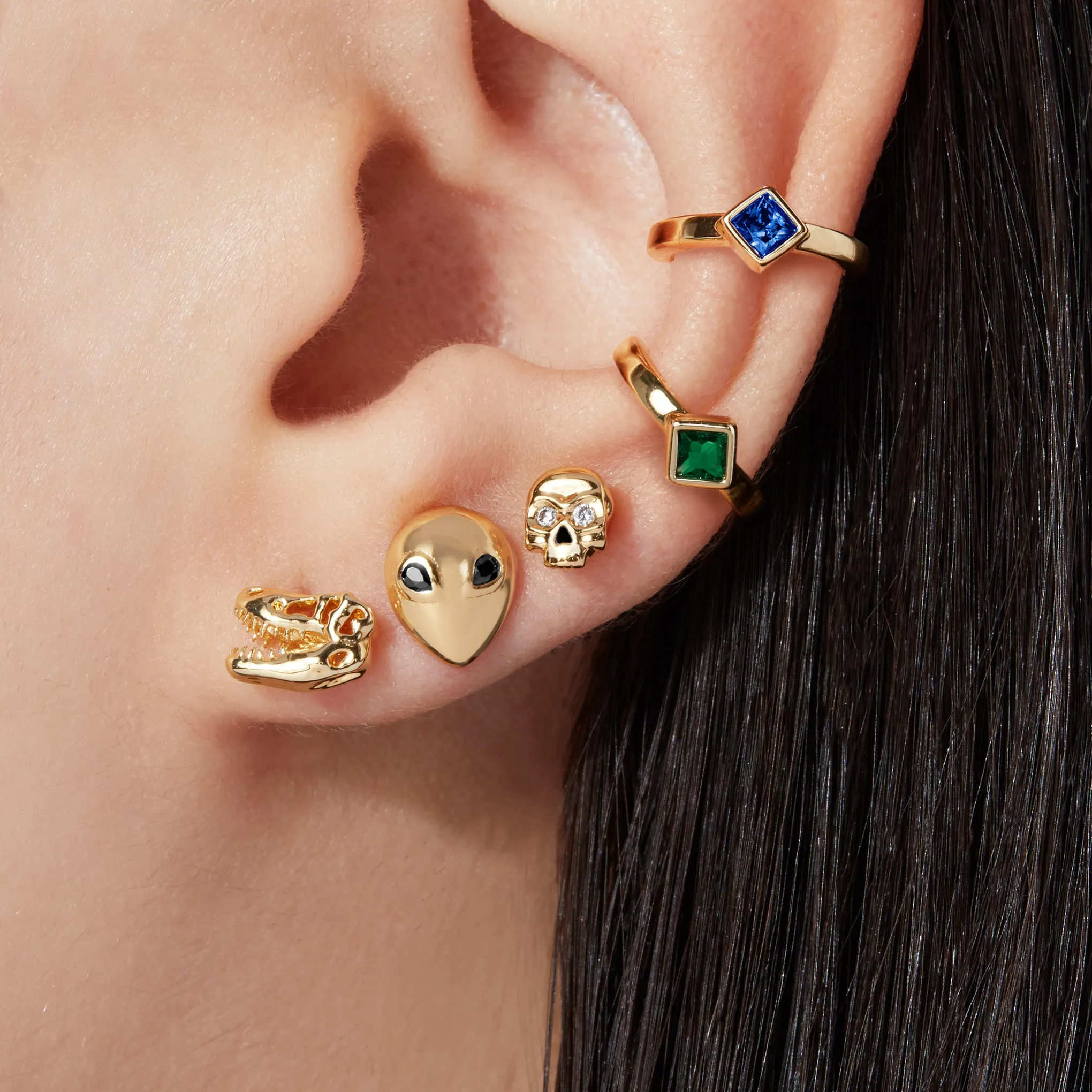 Callisto Ear Cuff - Green