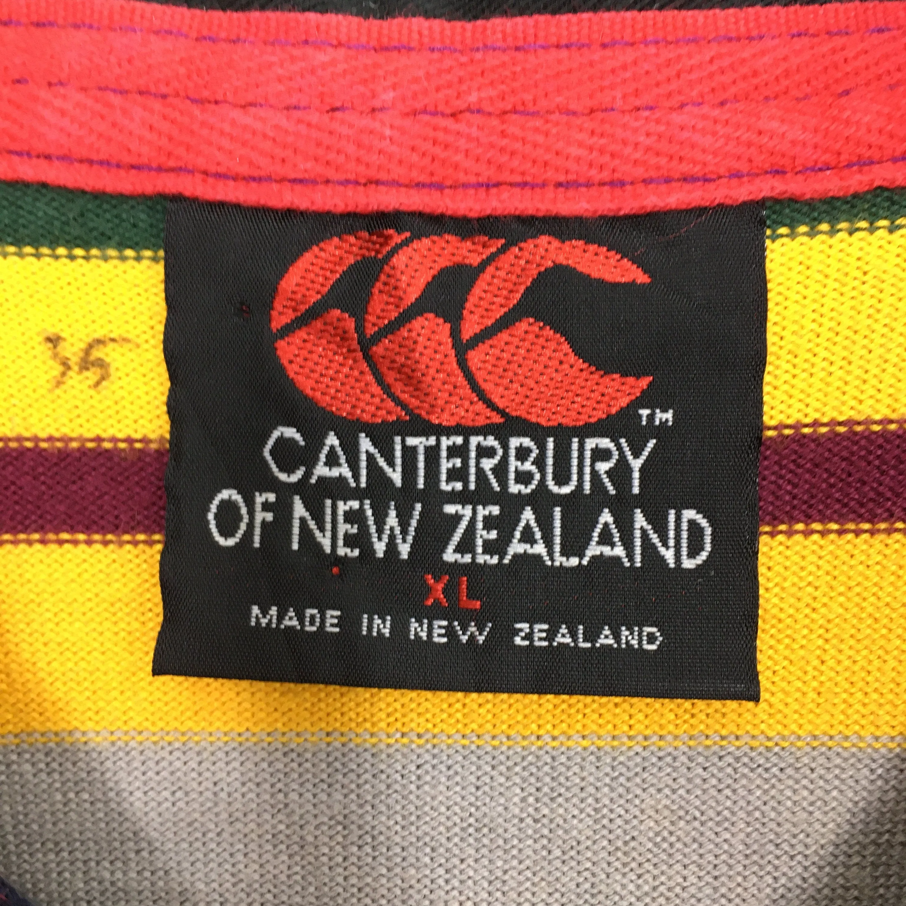 Canterbury Of New Zealand Rugby Stripes Shirt XLarge