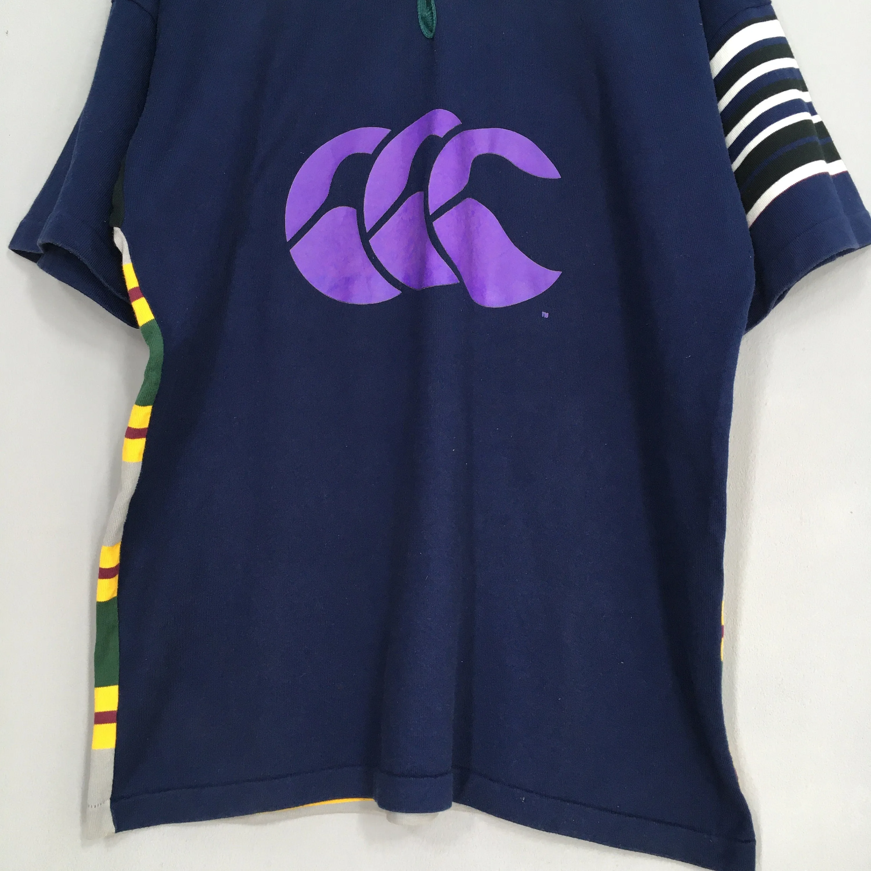 Canterbury Of New Zealand Rugby Stripes Shirt XLarge
