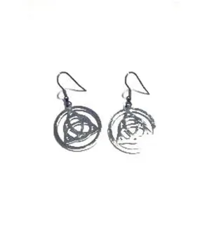 Celtic Knot Earrings - Brass and Silver Hypoallergenic Jewelry