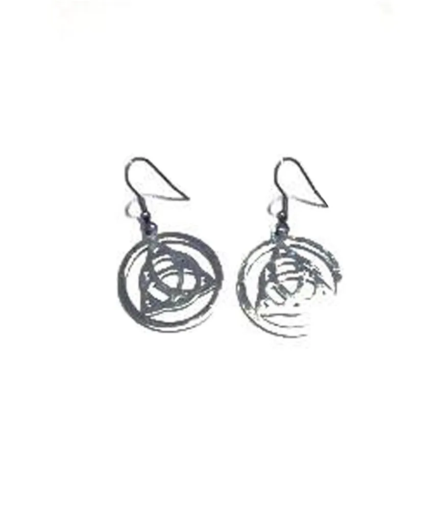 Celtic Knot Earrings - Brass and Silver Hypoallergenic Jewelry