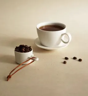Ceramic Single Handled Coffee Cup with Saucer