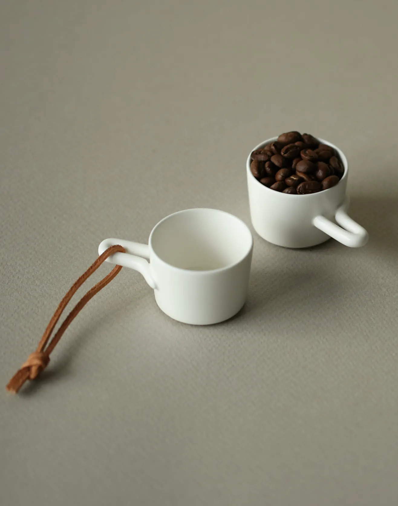 Ceramic Single Handled Coffee Cup with Saucer