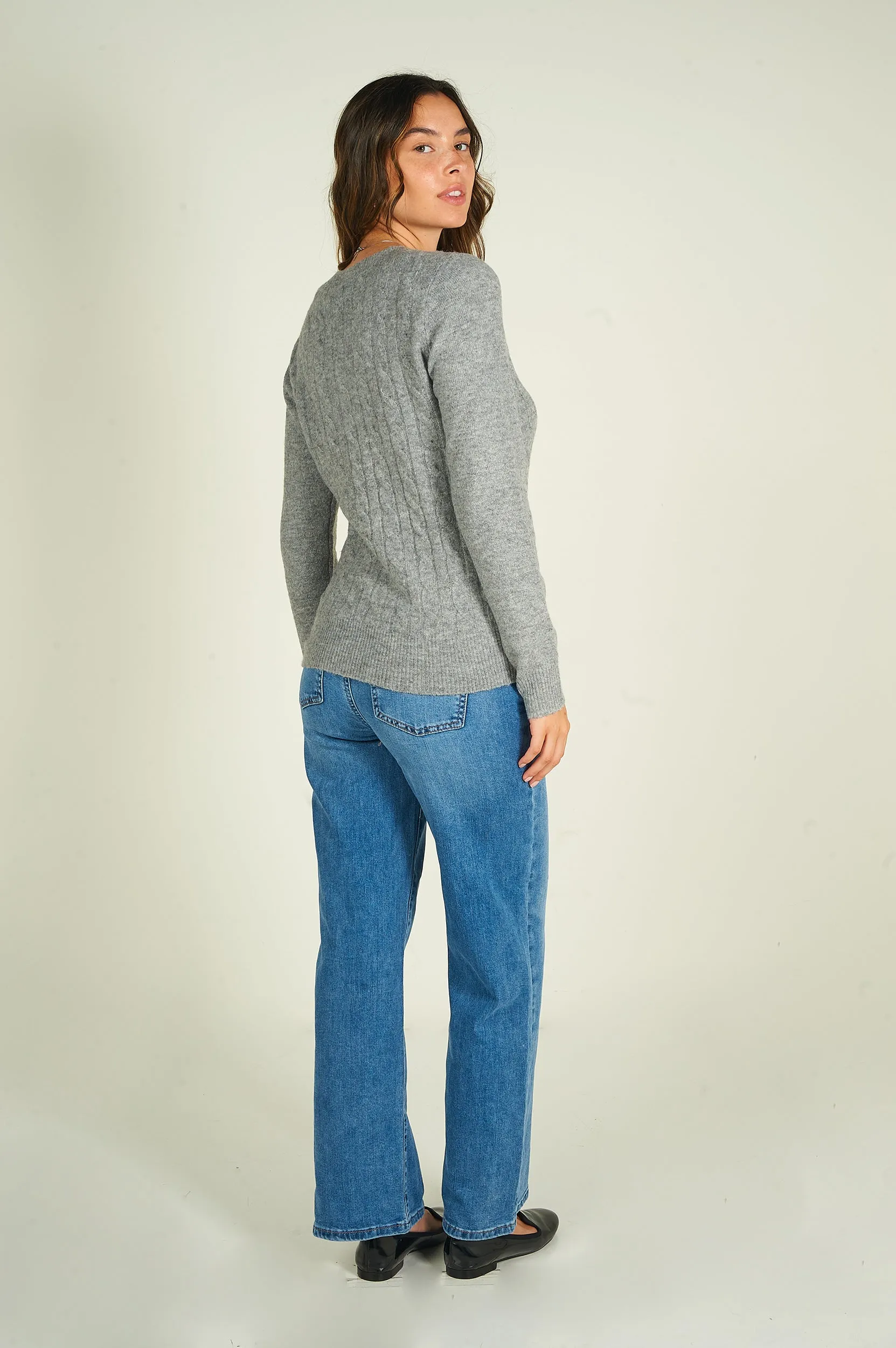 Chandail en tricot torsadé - CYRIELLE - (E-C11)