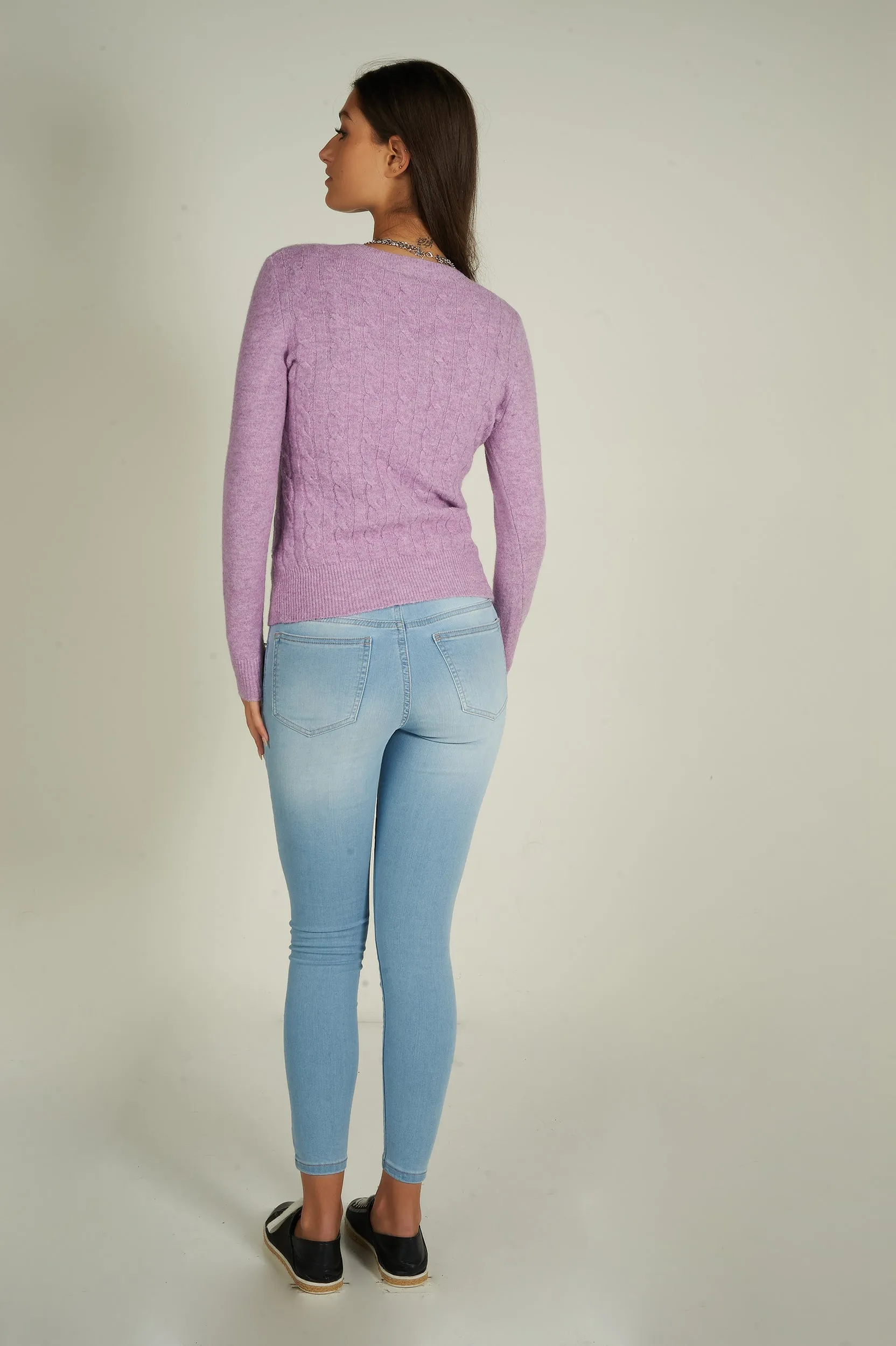 Chandail en tricot torsadé - CYRIELLE - (E-C11)