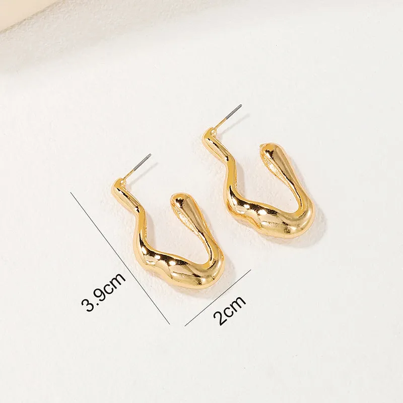 Chic Vienna Verve Metal Earrings for Women - Wholesale Minimalist Ear Accessories