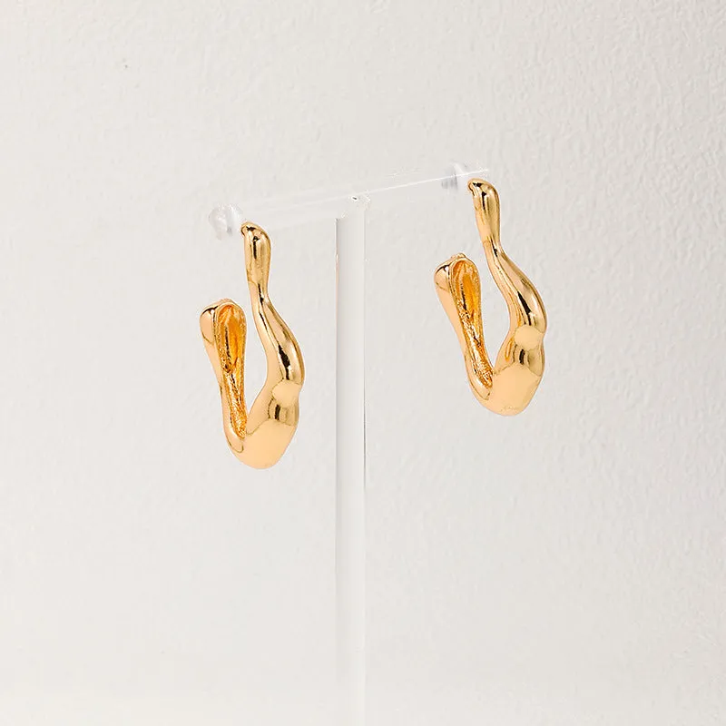 Chic Vienna Verve Metal Earrings for Women - Wholesale Minimalist Ear Accessories