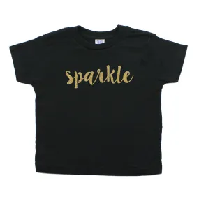 Christmas Sparkle with Gold Glitter Toddler Short Sleeve T-Shirts