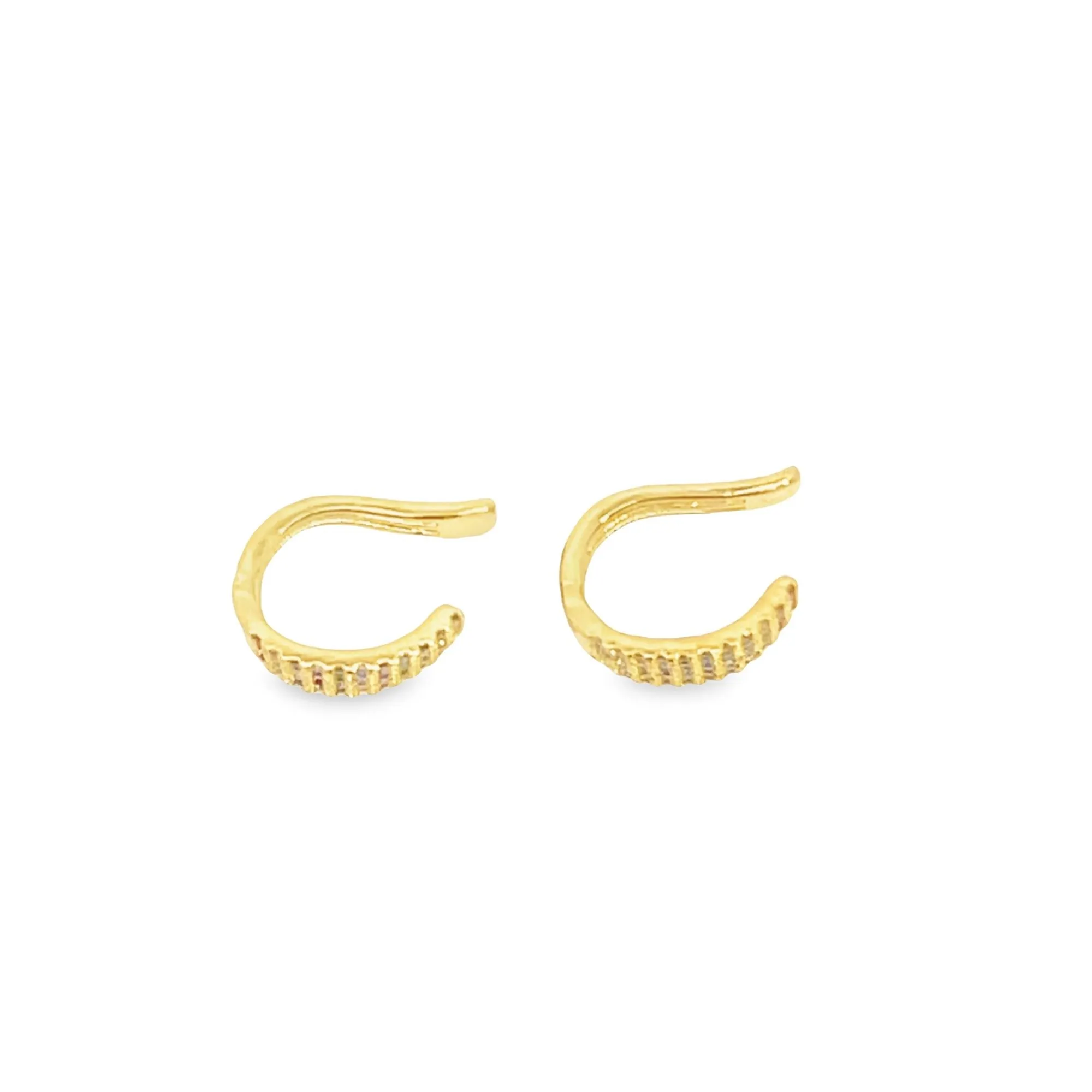 Clear/Multicolor CZ Ear Cuffs