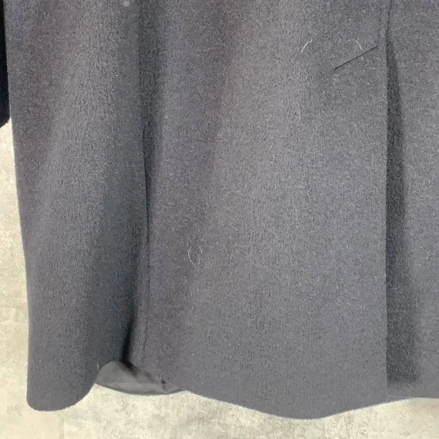 COLE HAAN Grand.OS Men's Black Stretch Wool Three-Button Top Coat SZ L