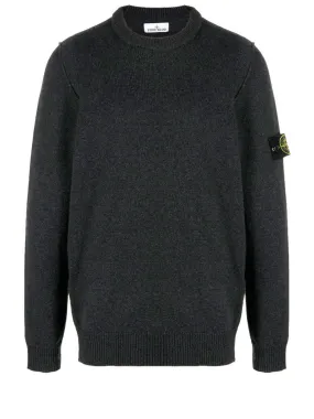 Compass-motif cotton jumper