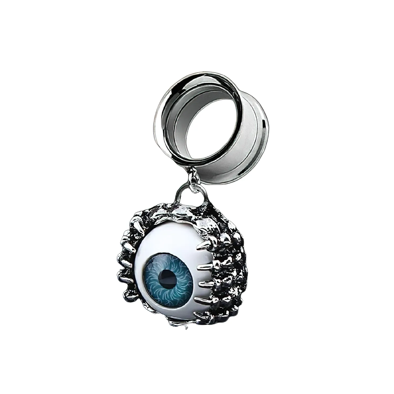 Cool 2PC Unisex Ear Reamer / Grunge Blue Eyes Tunnels / Stainless Steel Jewelry