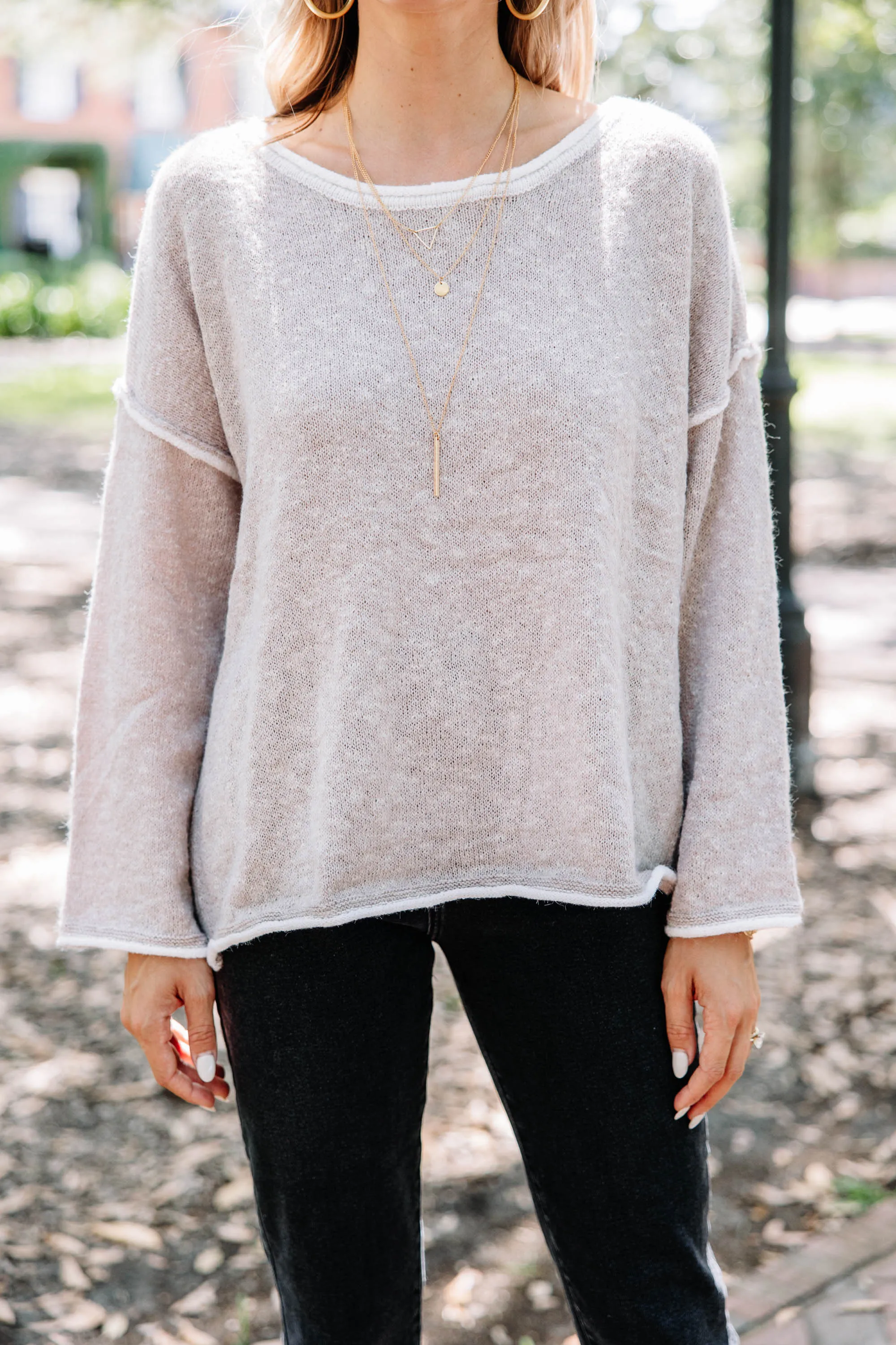 Couldn't Be Any Better Taupe Brown Sweater