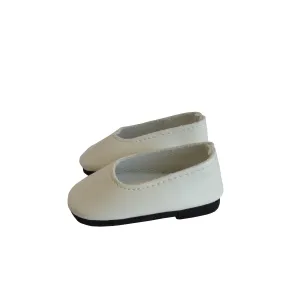 Cream Slip-on Dress Shoes for 18-inch dolls