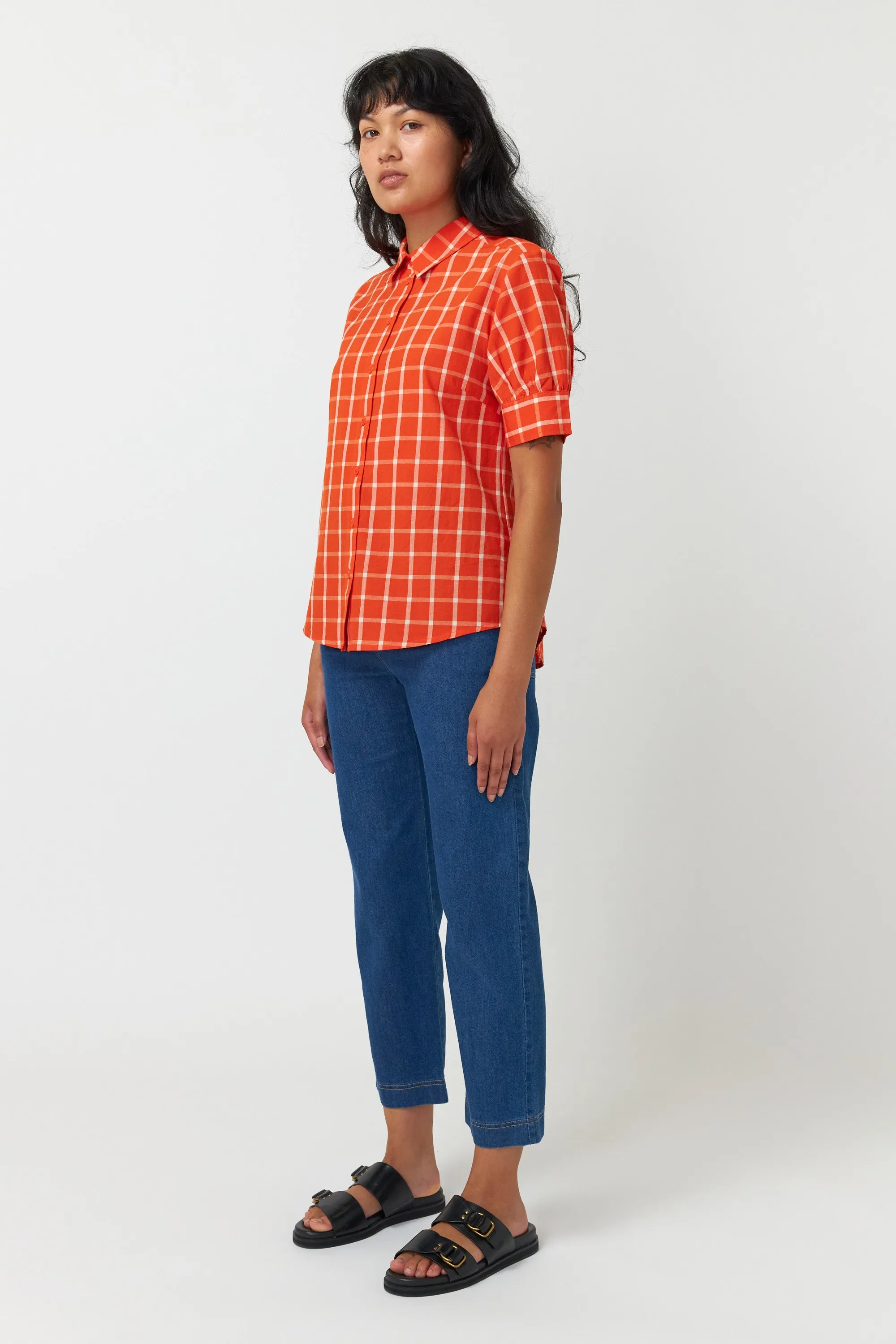 Denim cropped trouser