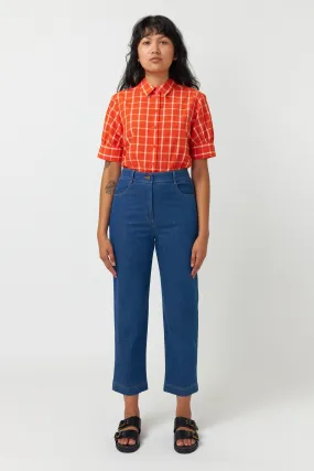 Denim cropped trouser