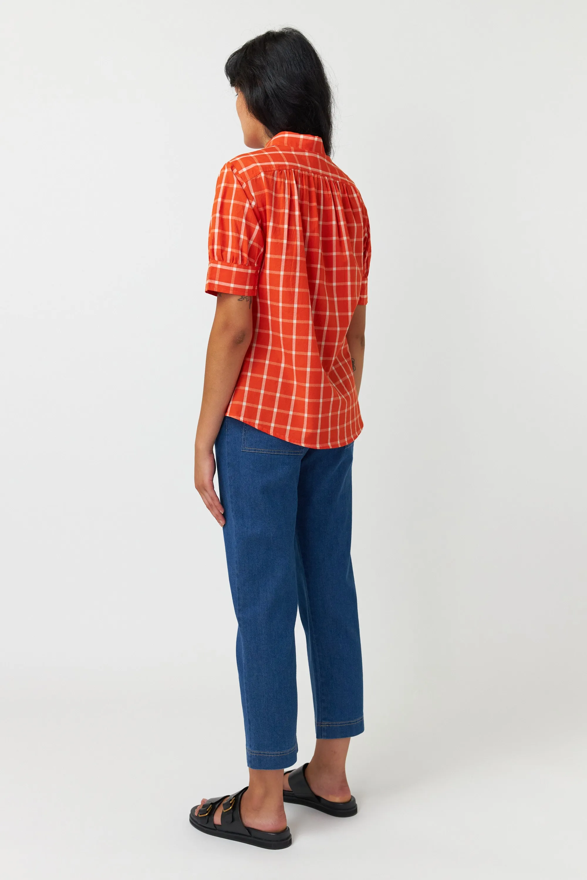 Denim cropped trouser