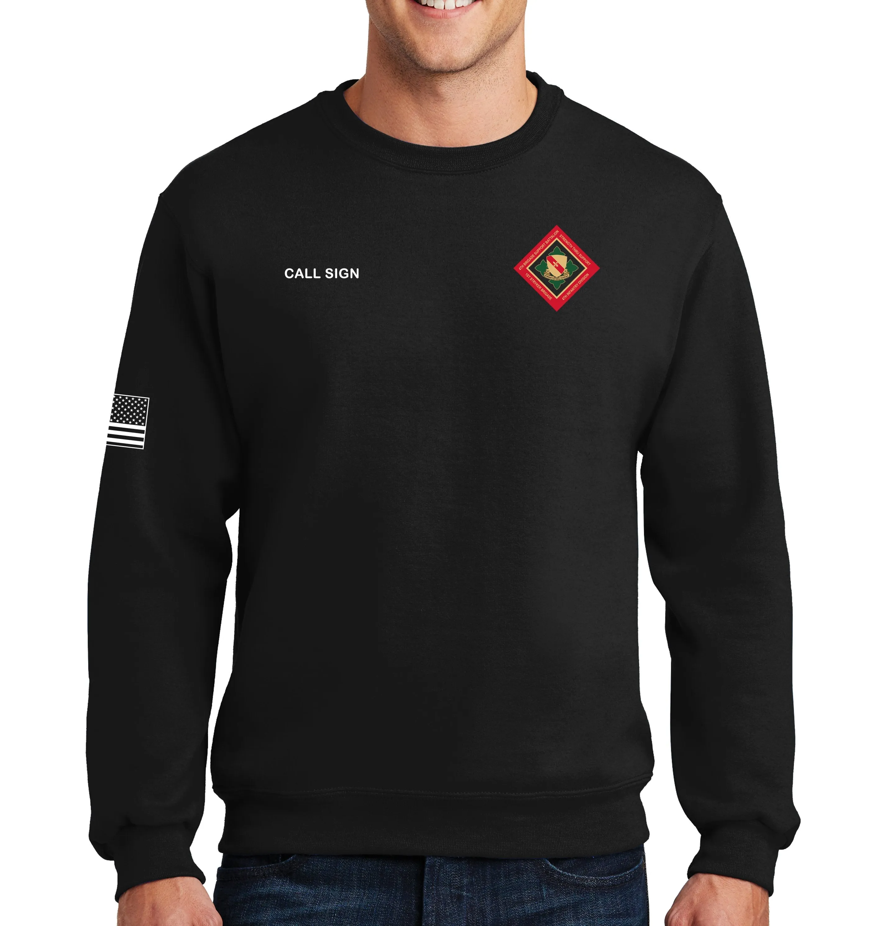 Deployed Crewneck Unisex Sweatshirt. This shirt IS approved for PT.