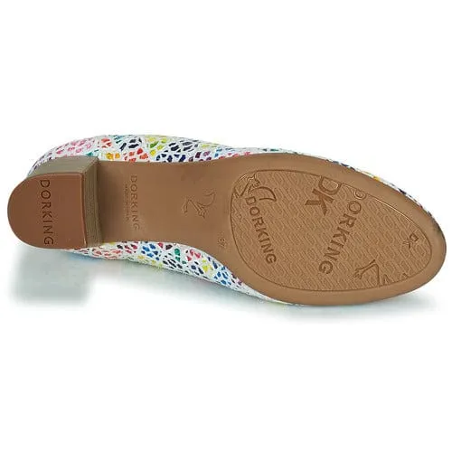 Dorking Women's Geminis Low Pumps- Blanco