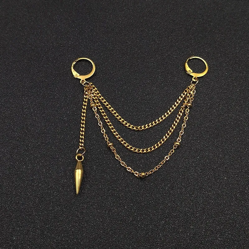 Ear Clip Cuff Cone Earrings