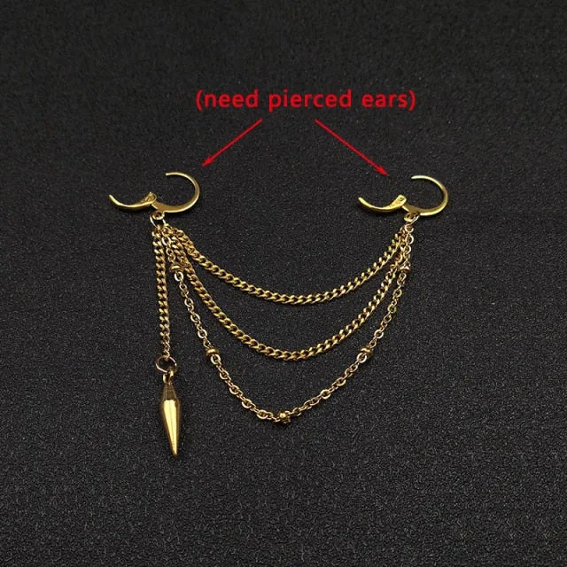 Ear Clip Cuff Cone Earrings