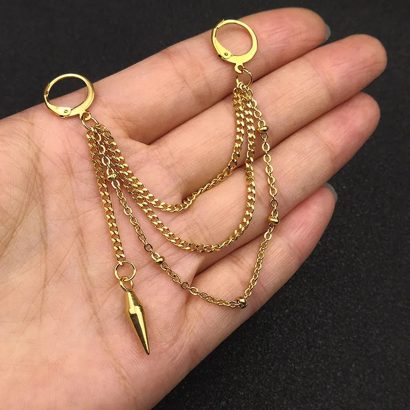 Ear Clip Cuff Cone Earrings