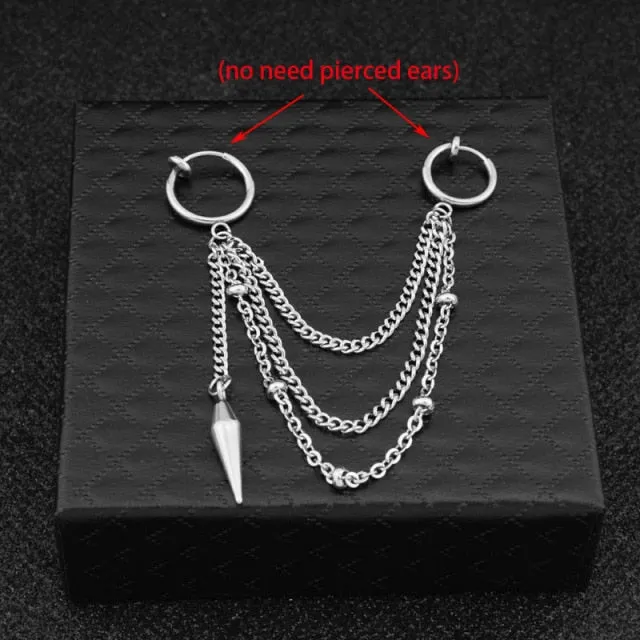 Ear Clip Cuff Cone Earrings