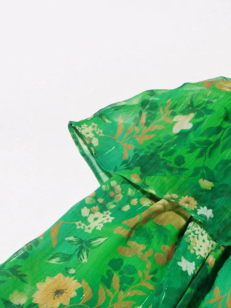 Elegant Colorblock Printed Sleeveless Dress