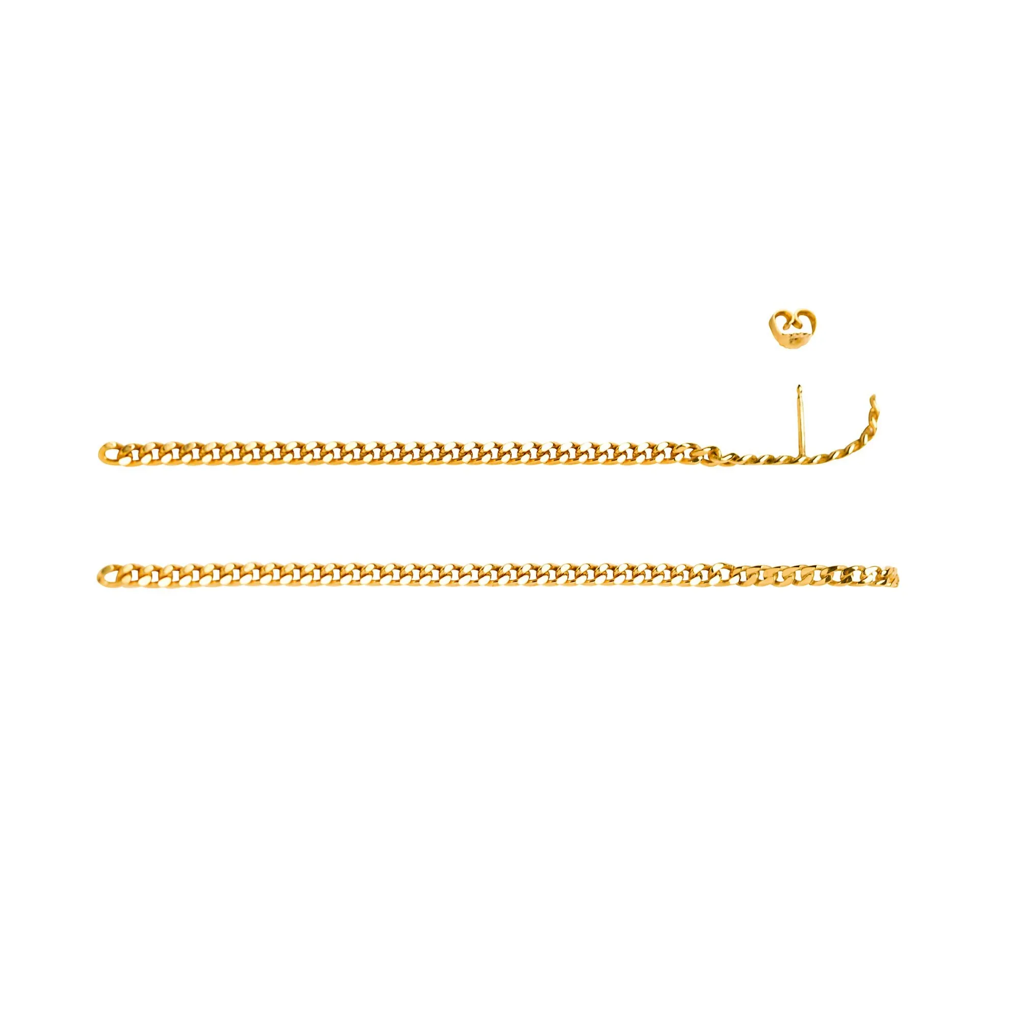 Elsa half Gold Plated Earring