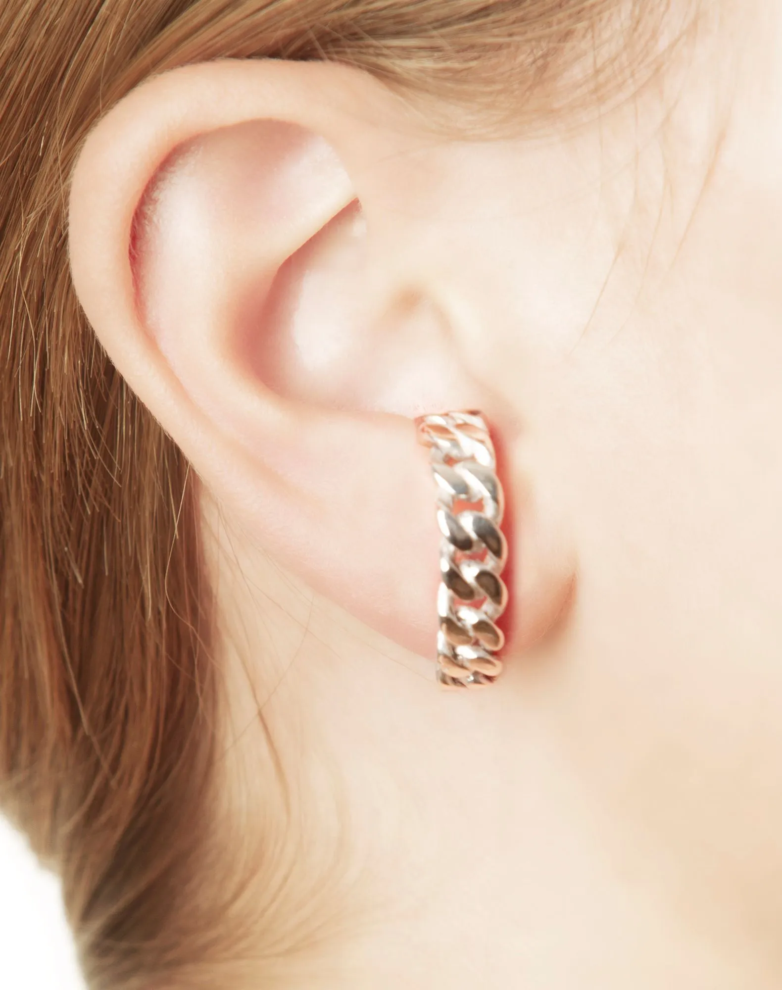 Elsa Silver Hoop
