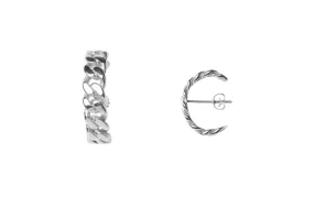 Elsa Silver Hoop