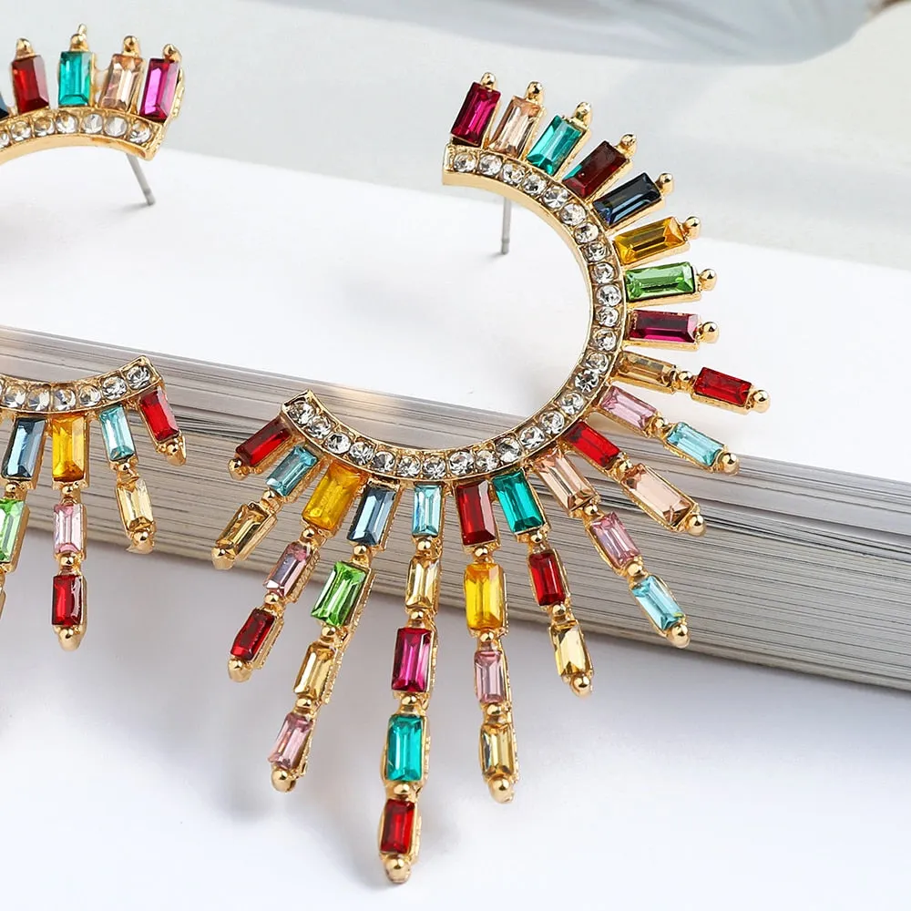 Exaggerated Fashion Jewelry Round Earrings  For Women