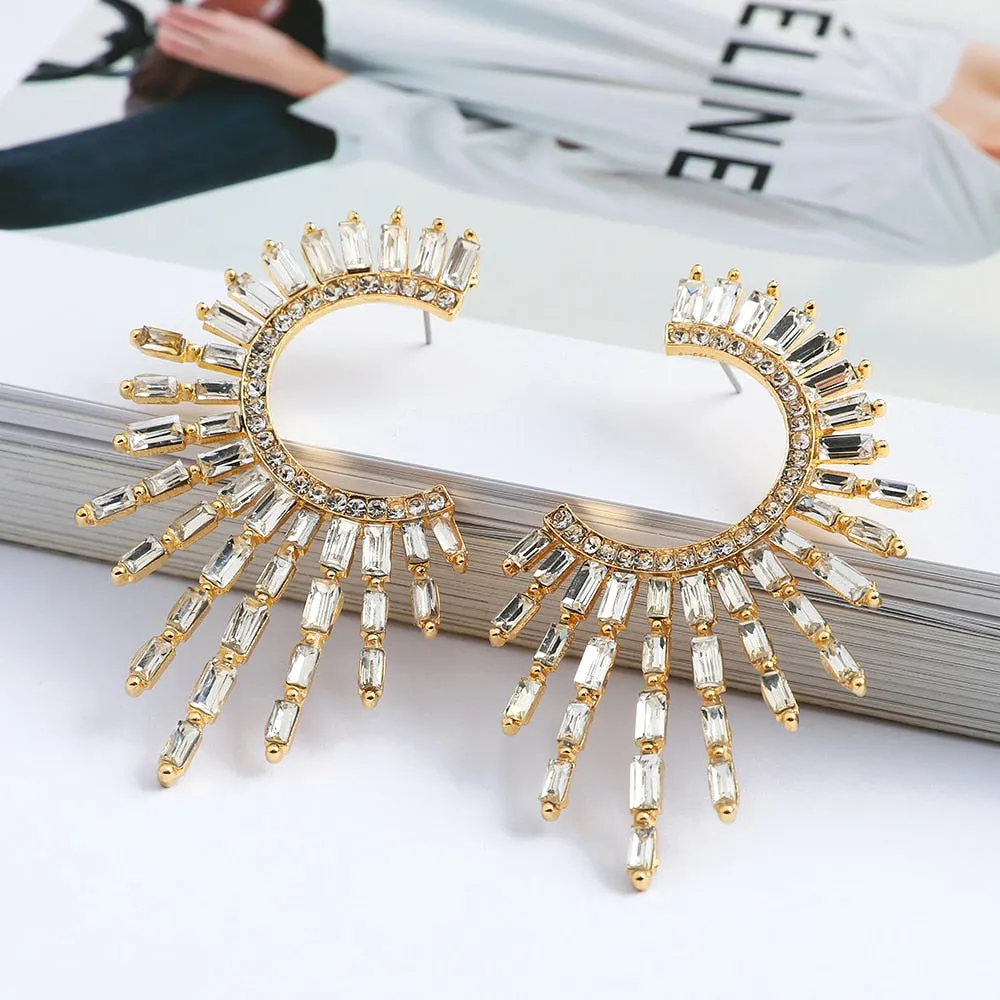 Exaggerated Fashion Jewelry Round Earrings  For Women