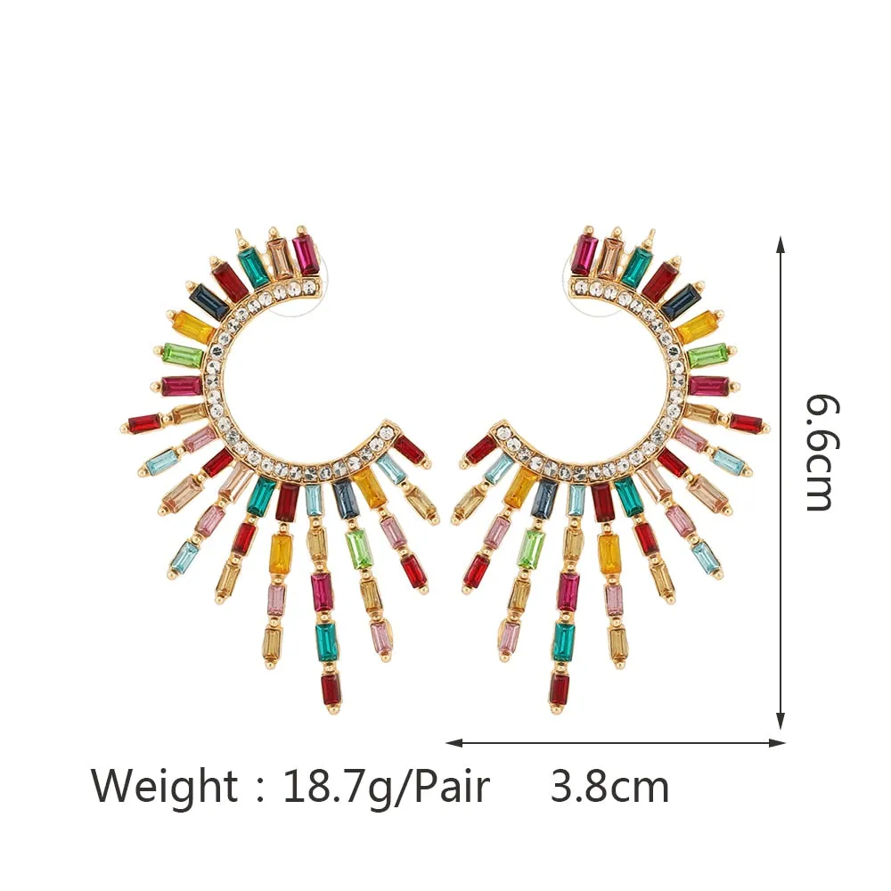 Exaggerated Fashion Jewelry Round Earrings  For Women
