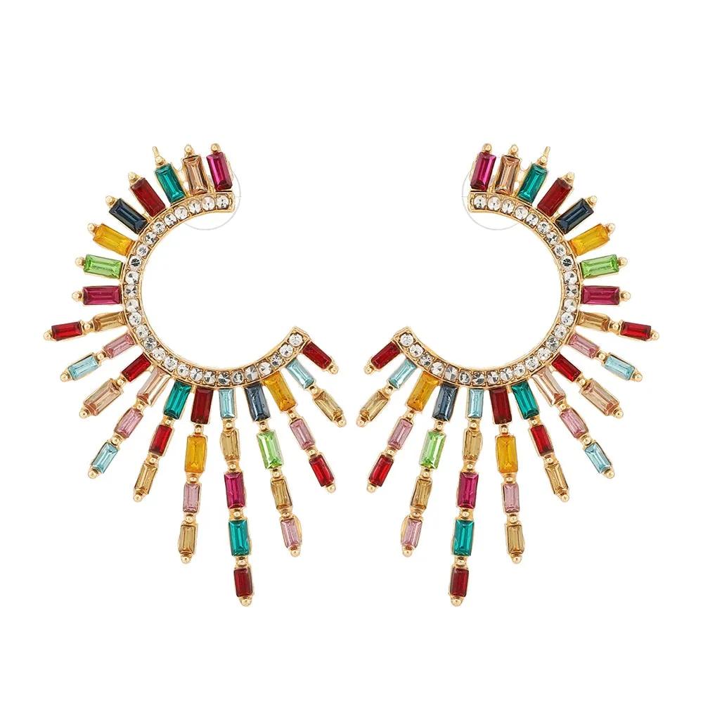 Exaggerated Fashion Jewelry Round Earrings  For Women
