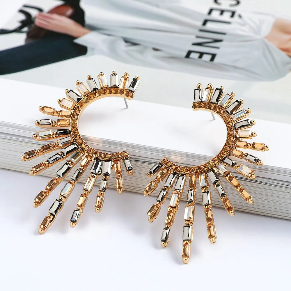 Exaggerated Fashion Jewelry Round Earrings  For Women